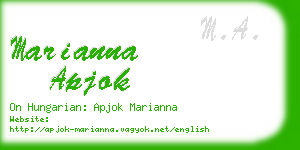 marianna apjok business card